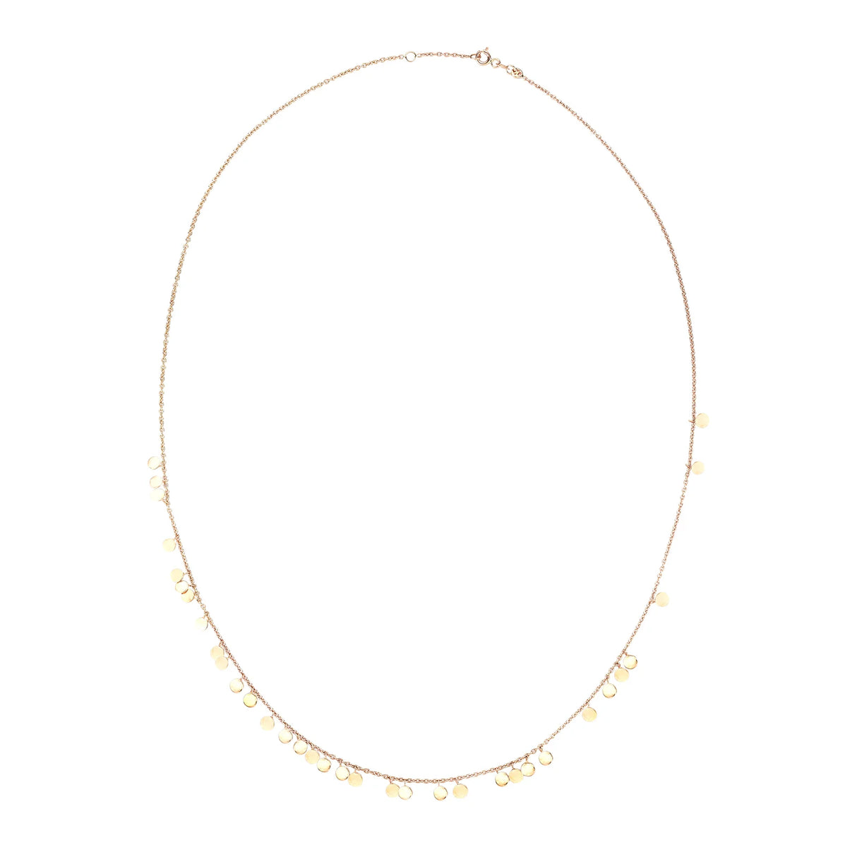 Kismet by Milka 14k Rose Gold Liberty Shaker Slim Chain Necklace