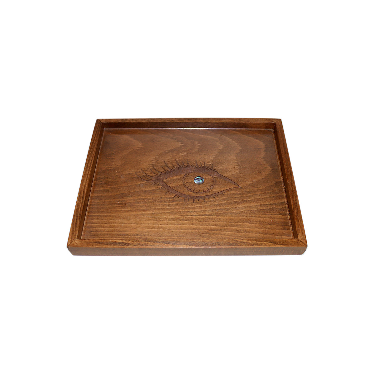Engraved Blue Eye Wooden Tray