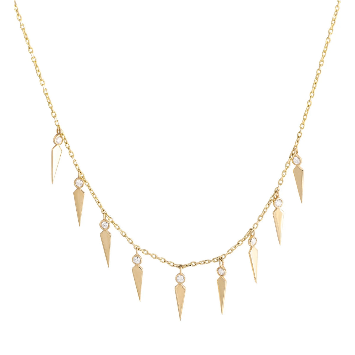 Buy J Boghossian 18k Gold Sword Necklace with White Diamonds Online for Women | Free 3-Hour Delivery in Dubai | Boom & Mellow UAE