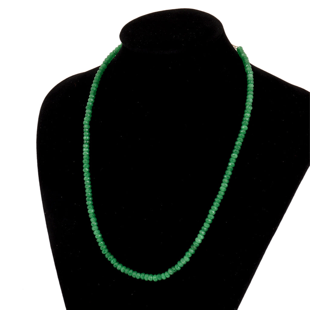 You & Eye 18k Gold Faceted Green Quartz Beads Choker | Boom & Mellow