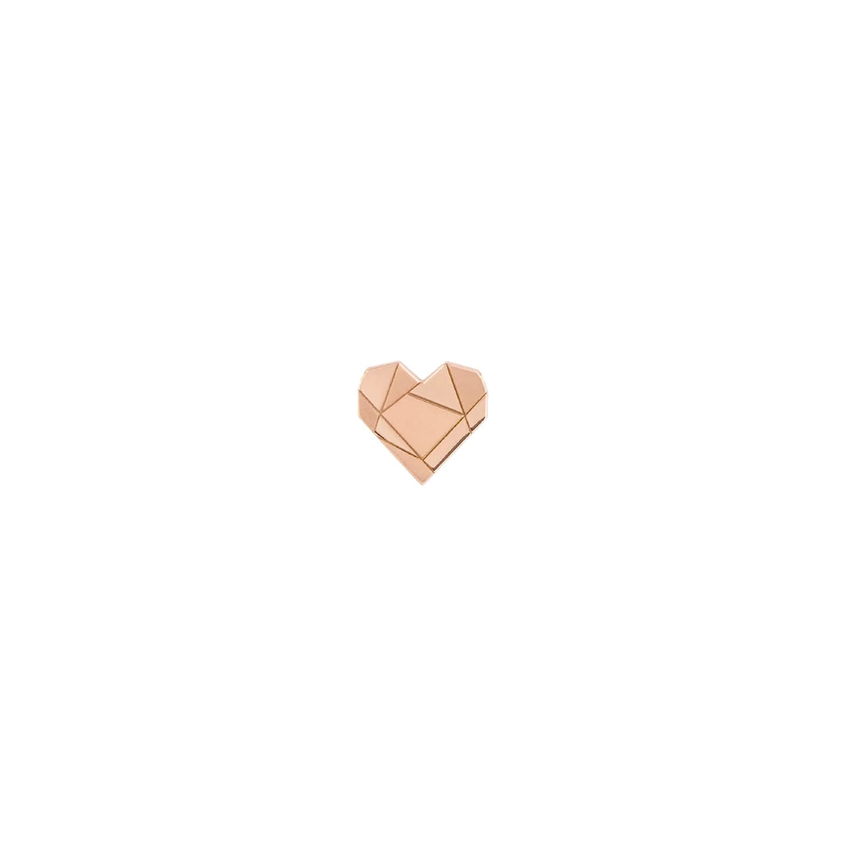 By Delcy 18k Gold Origami Heart Earring