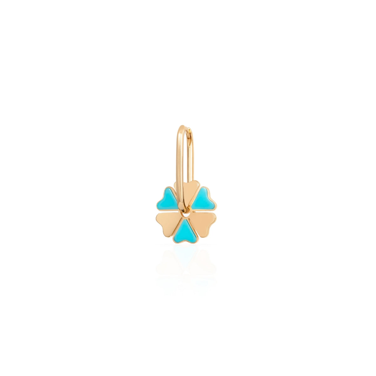Buy J Boghossian 18k Gold Turquoise Wheel of Life Hoop Earring with White Diamonds Online for Women | Free 3-Hour Delivery in Dubai | Boom & Mellow UAE