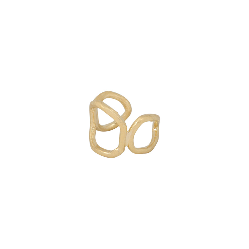 You & Eye Connected Open Circles Gold Tribal Ring | Boom & Mellow