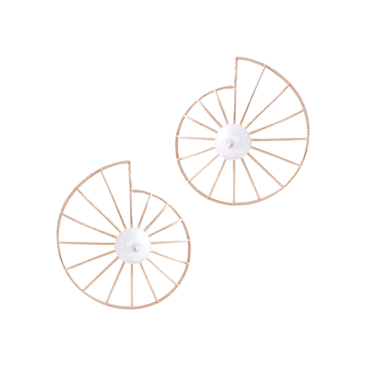 Buy Griff 18k Gold Pearl Spiral Shell Earrings Online for Women | Free 3-Hour Delivery in Dubai | Boom & Mellow UAE