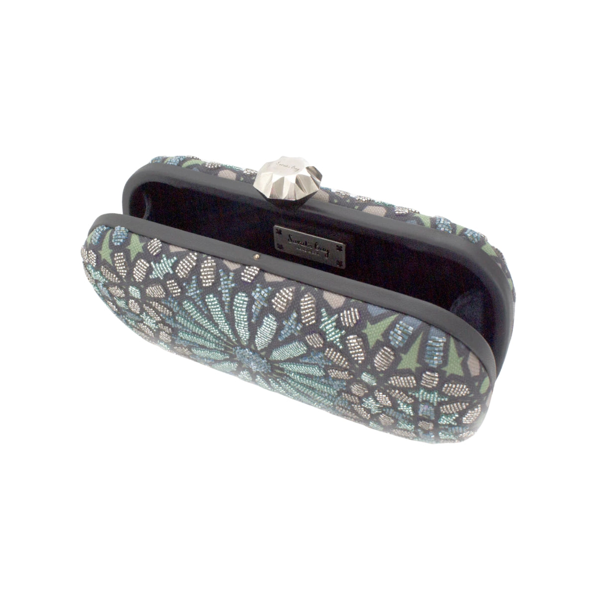 Sarah's Bag Morrocan Aqua Box Clutch