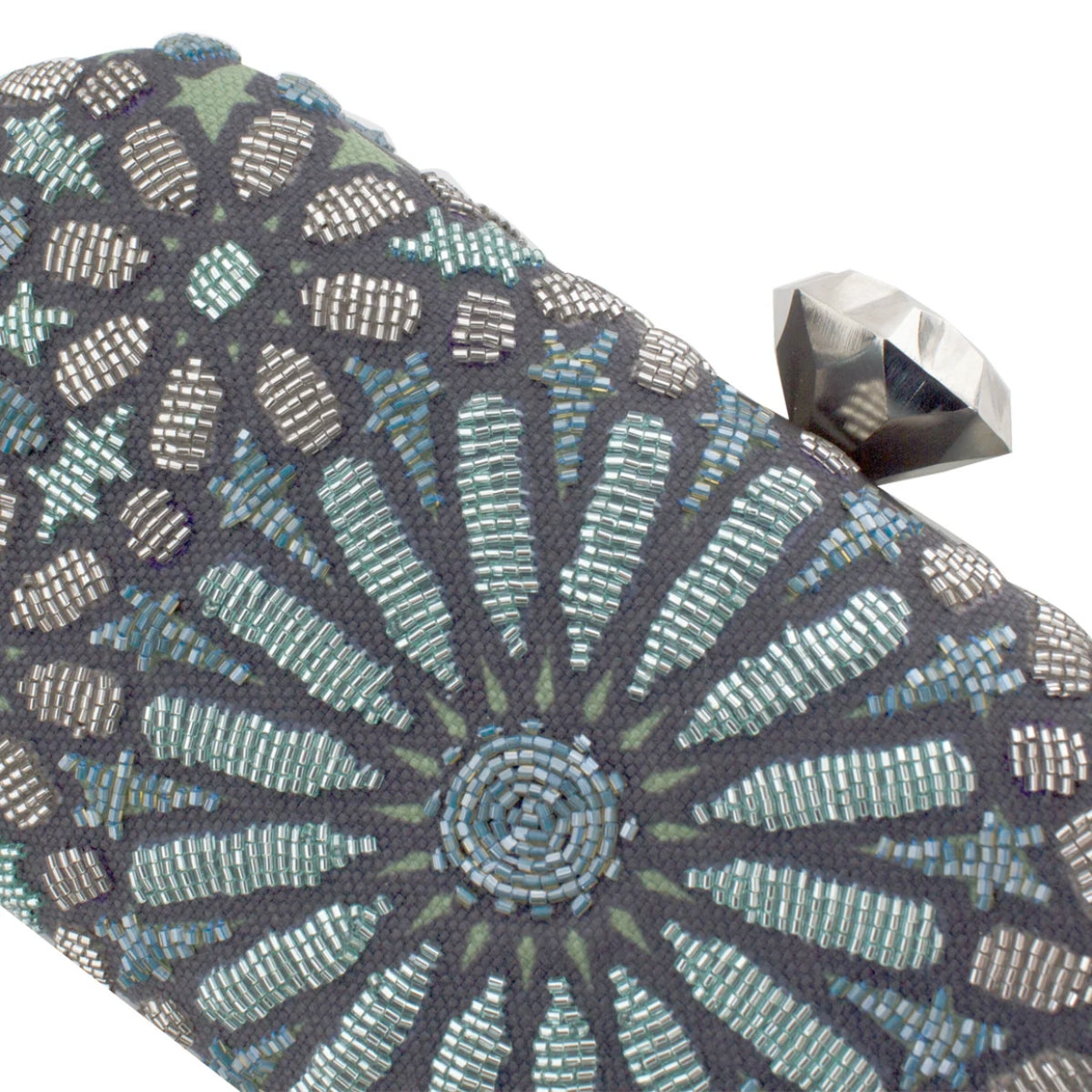 Sarah's Bag Morrocan Aqua Box Clutch