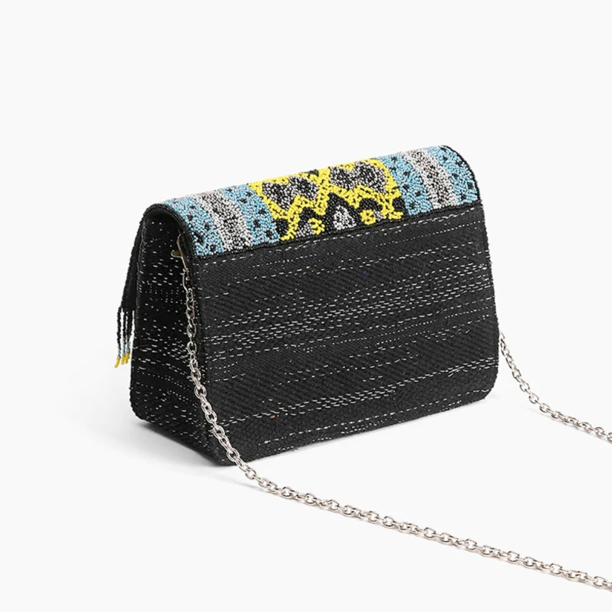 Buy America & Beyond Snakeskin Bead Fringe Crossbody Bag Online for Women | Free 3-Hour Delivery in Dubai | Boom & Mellow UAE