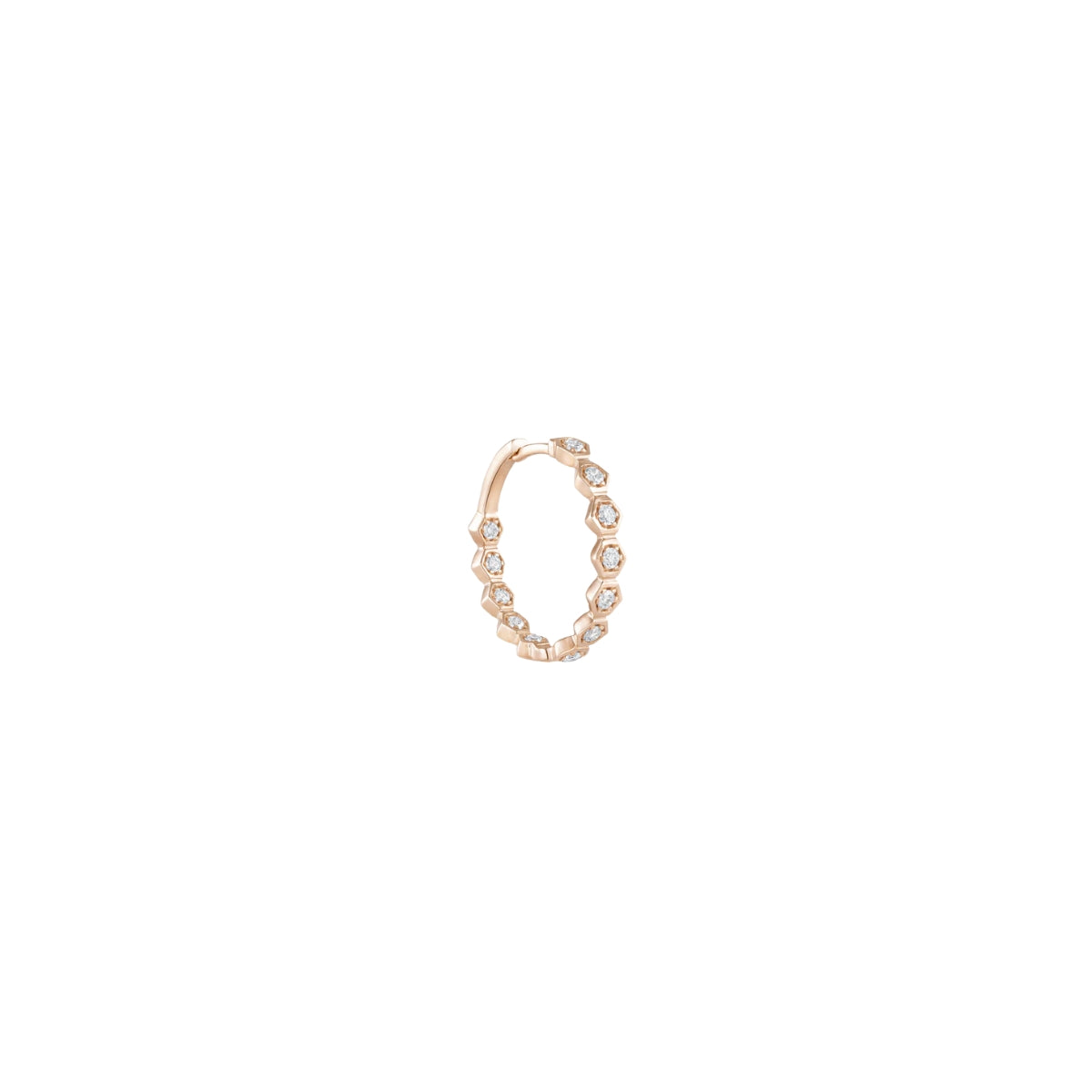 Buy Kefi Jewelry 18k Pink Gold Hexa Hoop Earring Online for Women | Free 3-Hour Delivery in Dubai | Boom & Mellow UAE