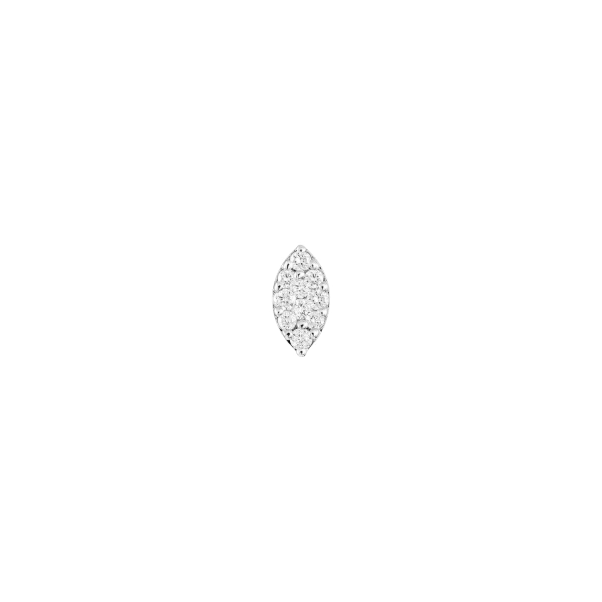 Buy Kefi Jewelry 18k White Gold Large Marquise Diamond Stud Earring Online for Women | Free 3-Hour Delivery in Dubai | Boom & Mellow UAE
