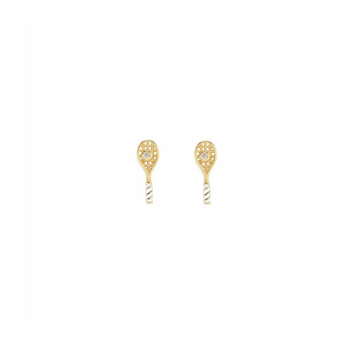 Buy Kris Nations Tennis Racket Stud Earrings Online for Women | Free 3-Hour Delivery in Dubai | Boom & Mellow UAE