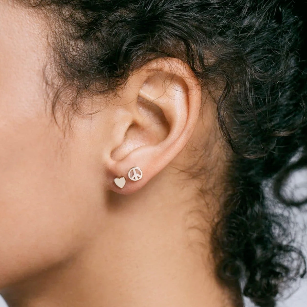 Buy Kris Nations Peace Sign Stud Earings Online for Women | Free 3-Hour Delivery in Dubai | Boom & Mellow UAE