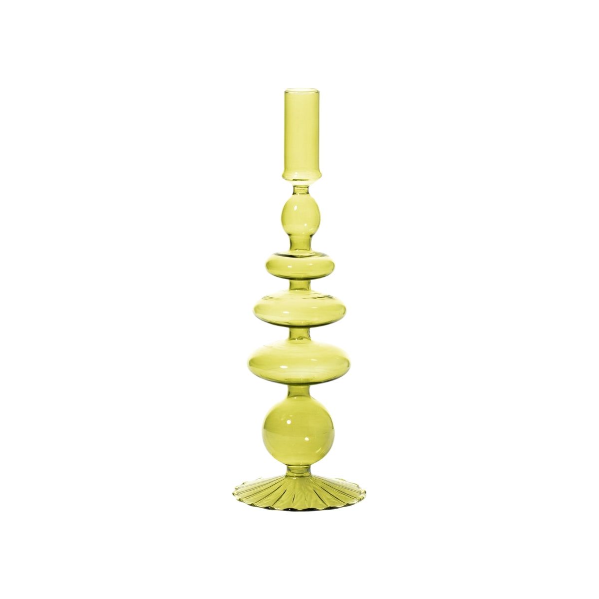 Maegan Pear Green Taper Candle Holder