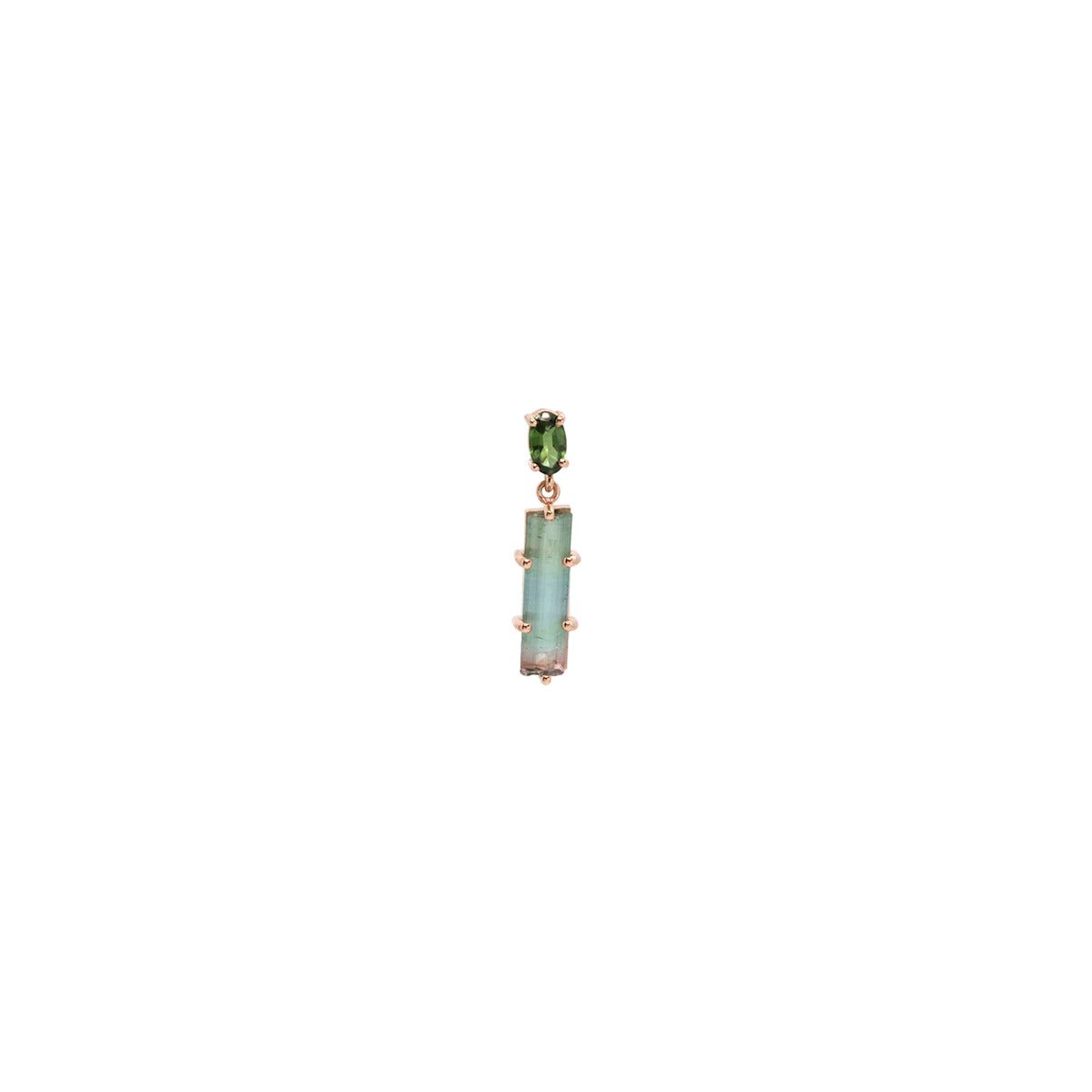 Buy Yasmin Pharaon 14k Gold Green Watermelon Tourmaline Drop Earring Online for Women | Boom & Mellow UAE