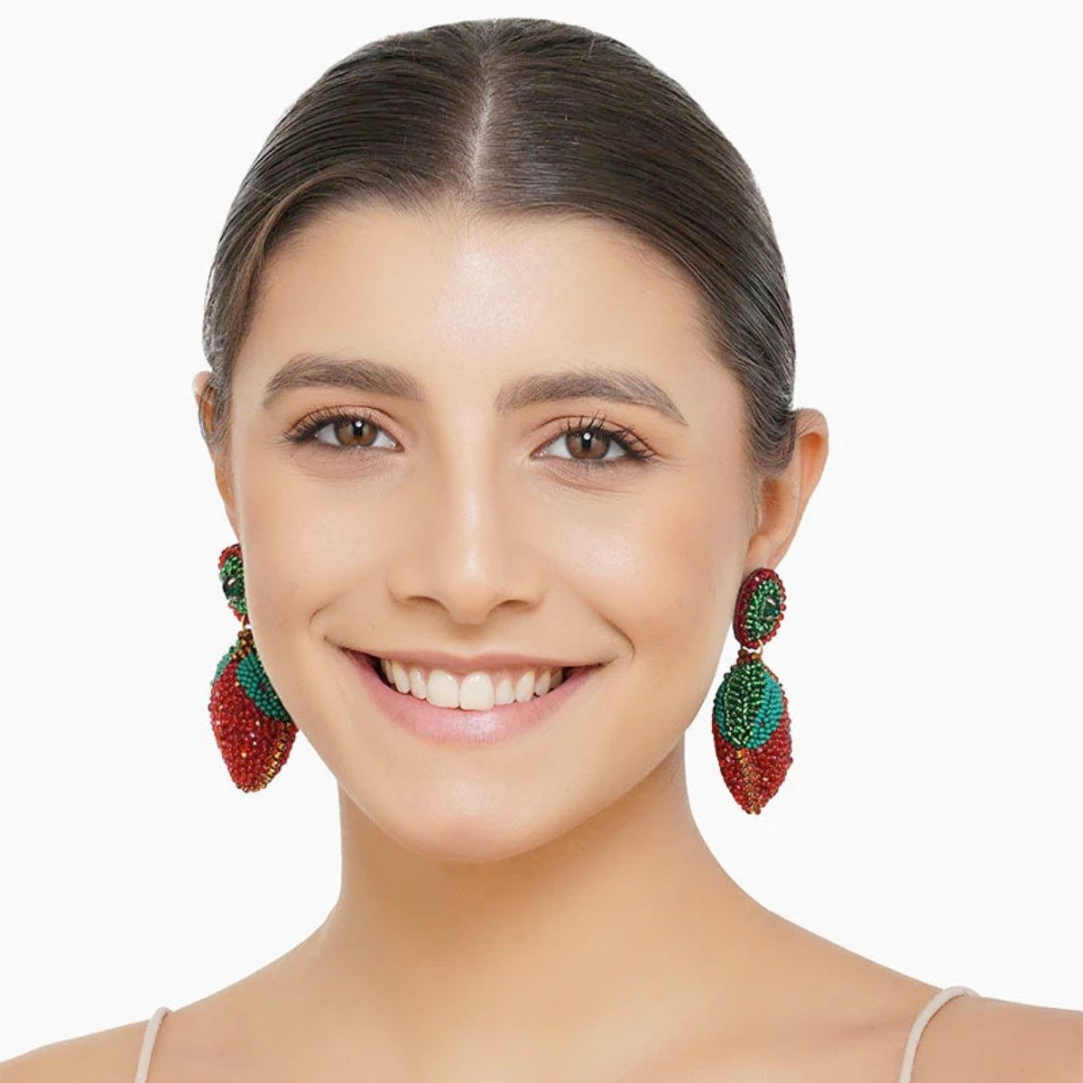 Buy America & Beyond Strawberry Splash Drop Earrings Online for Women | Free 3-Hour Delivery in Dubai | Boom & Mellow UAE
