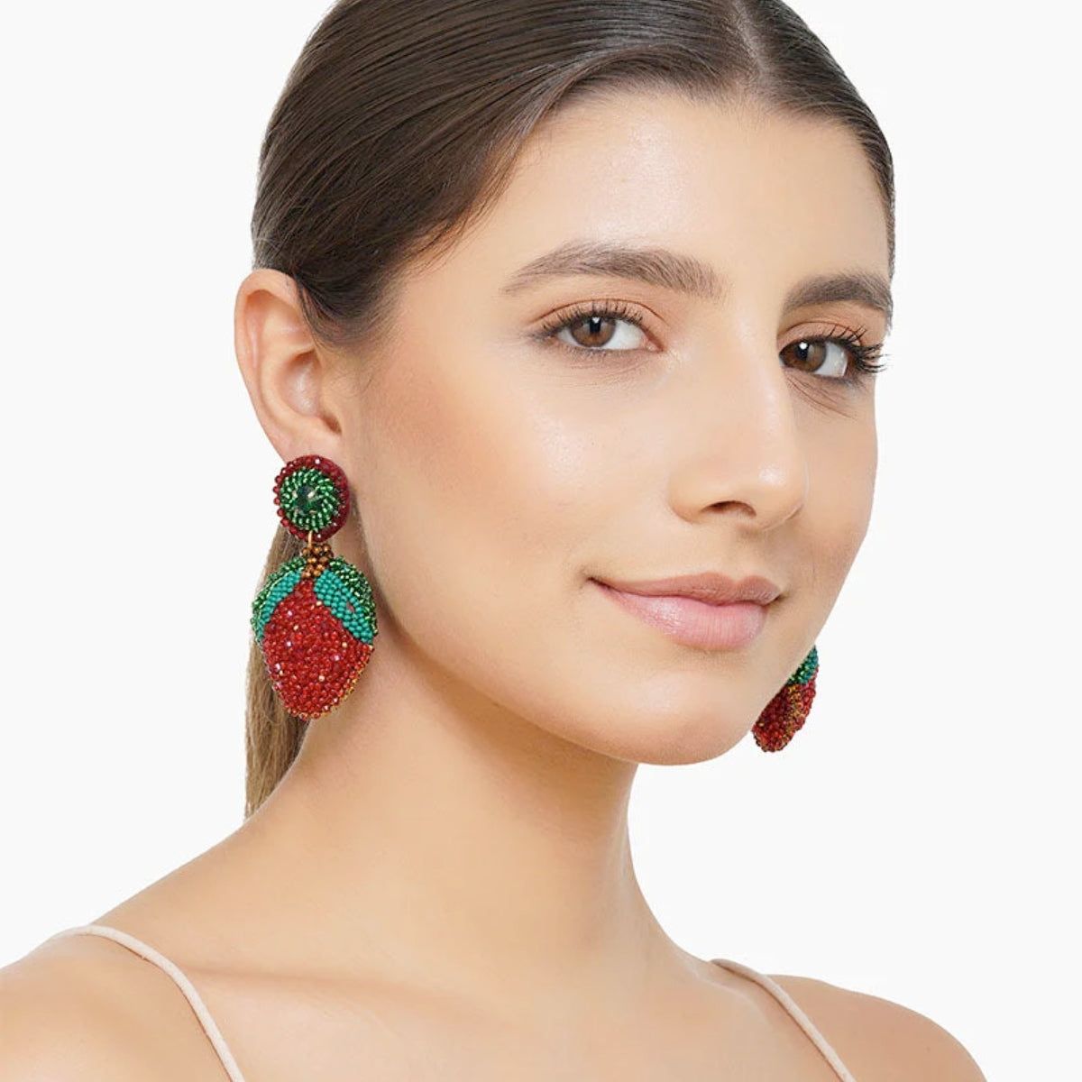 Buy America & Beyond Strawberry Splash Drop Earrings Online for Women | Free 3-Hour Delivery in Dubai | Boom & Mellow UAE