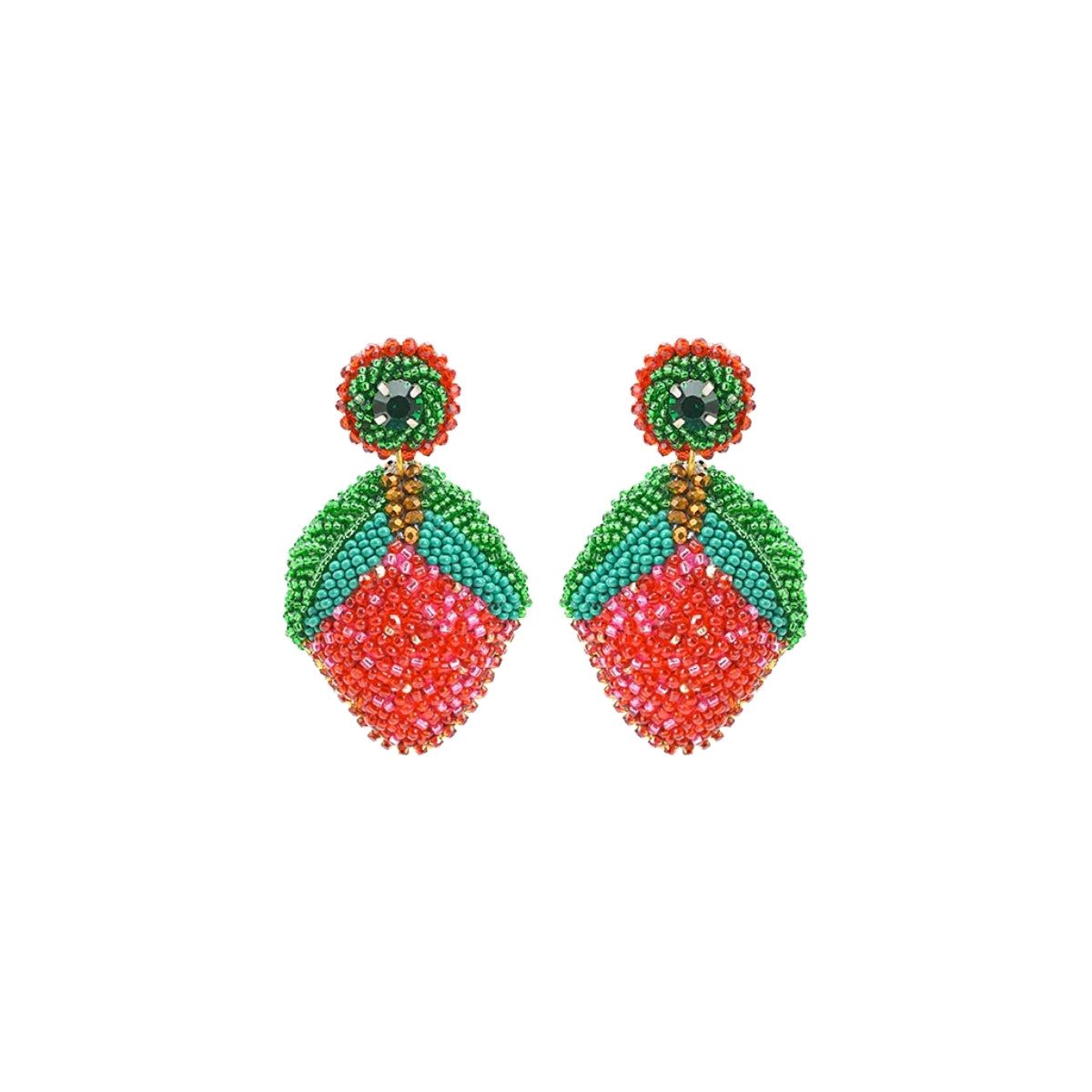 Buy America & Beyond Strawberry Splash Drop Earrings Online for Women | Free 3-Hour Delivery in Dubai | Boom & Mellow UAE