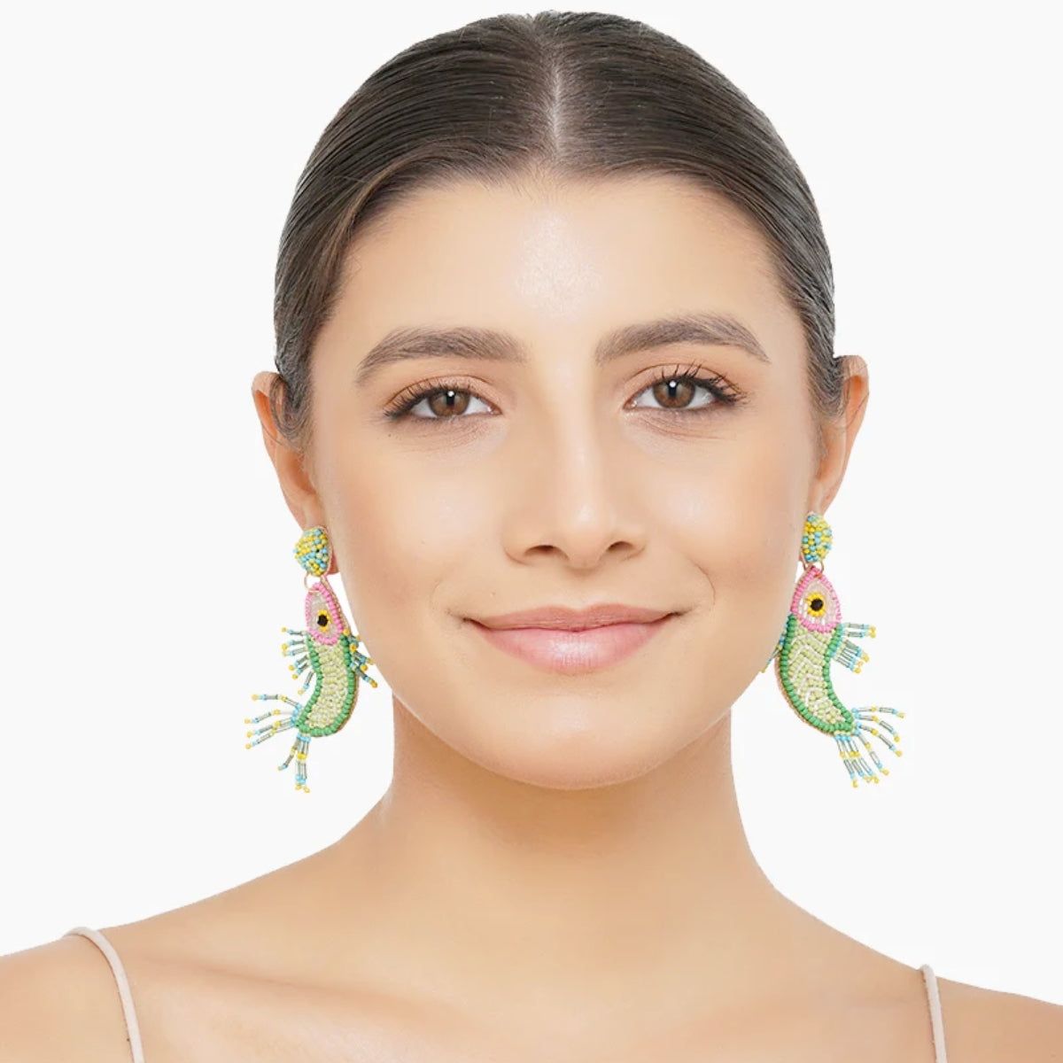 Buy America & Beyond Pink Pose Earrings Online for Women | Free 3-Hour Delivery in Dubai | Boom & Mellow UAE