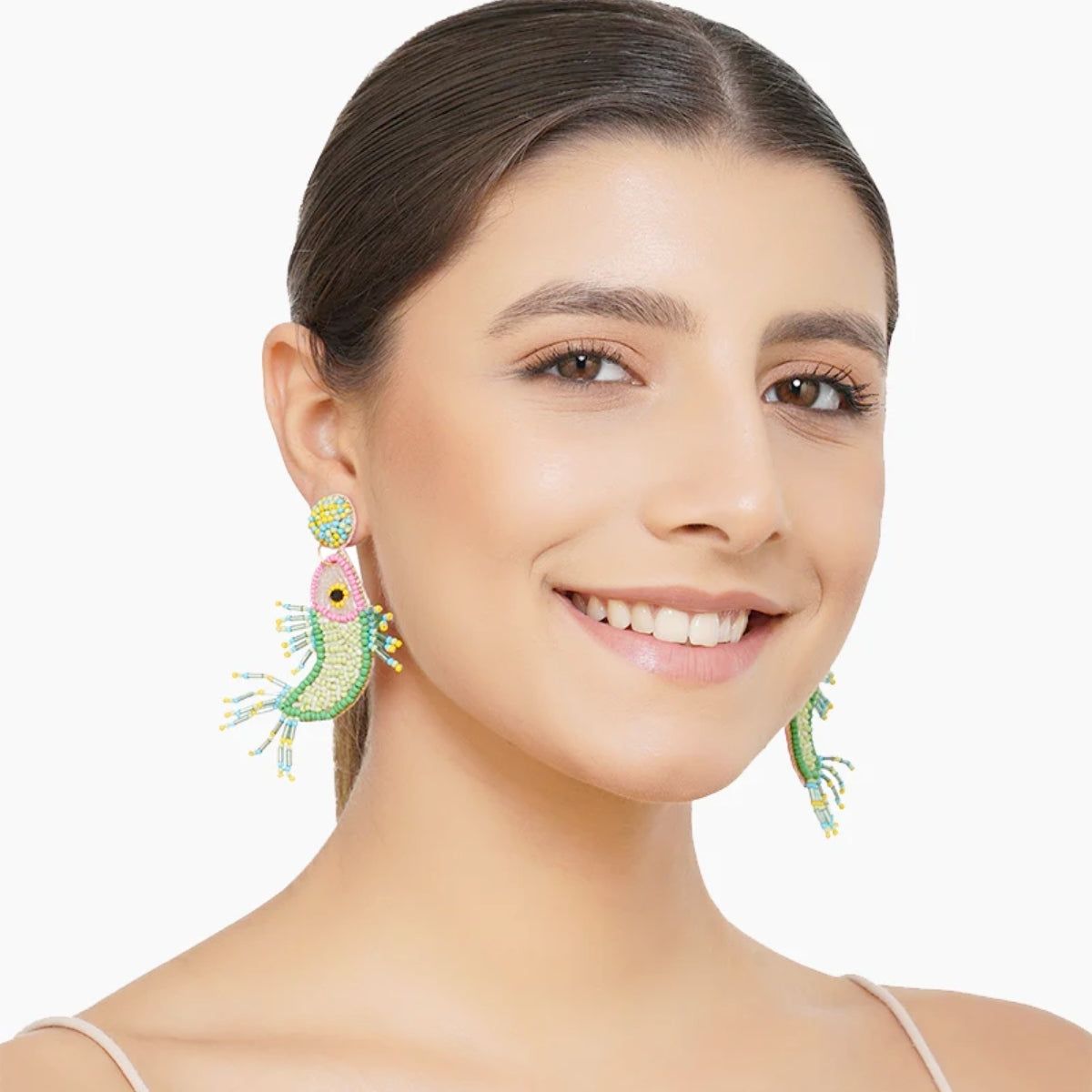 Buy America & Beyond Pink Pose Earrings Online for Women | Free 3-Hour Delivery in Dubai | Boom & Mellow UAE
