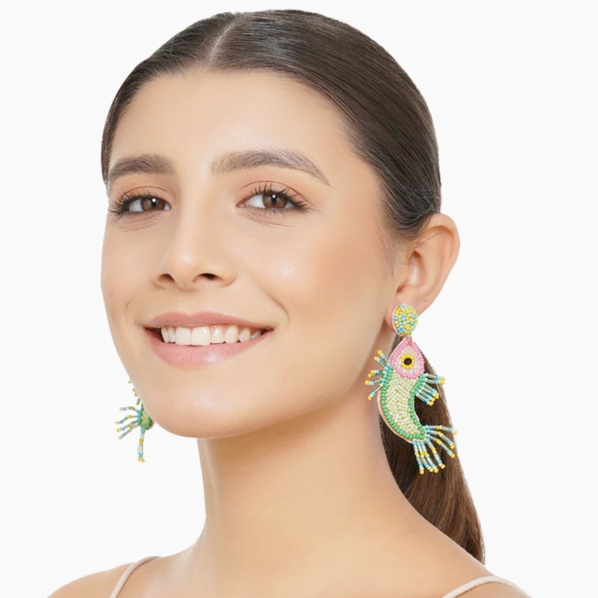 Buy America & Beyond Pink Pose Earrings Online for Women | Free 3-Hour Delivery in Dubai | Boom & Mellow UAE
