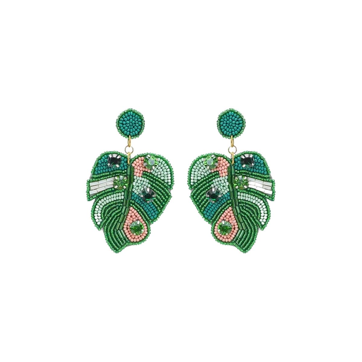 Buy America & Beyond Tropical Palm Drop Earrings Online for Women | Free 3-Hour Delivery in Dubai | Boom & Mellow UAE