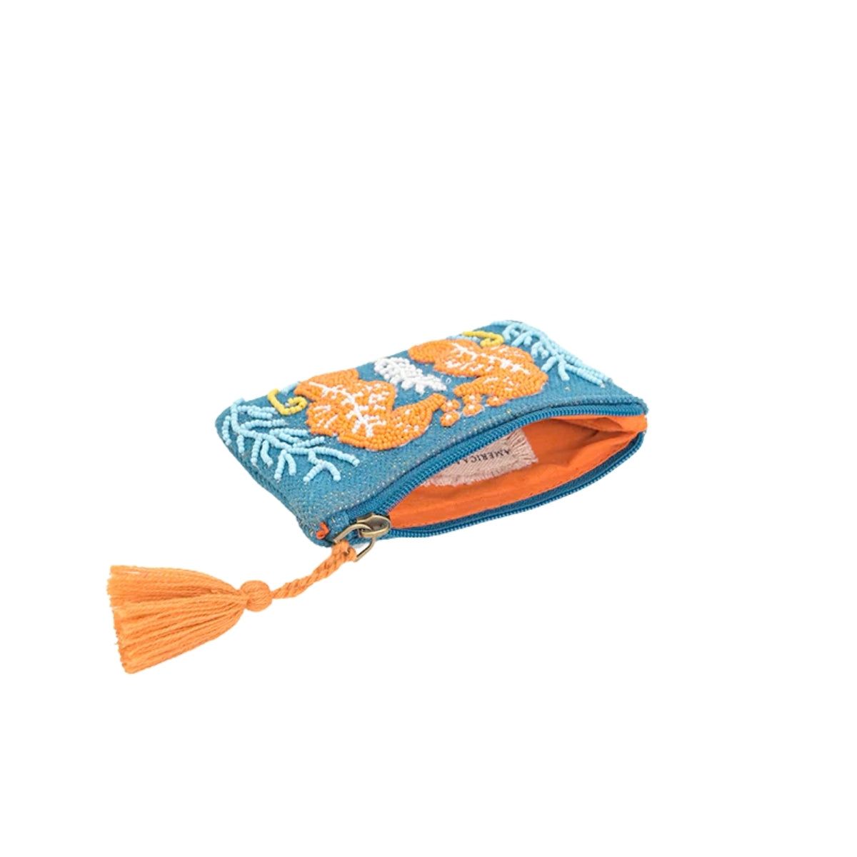Buy America & Beyond Sea Horse Teal Coin Pouch Online for Women | Free 3-Hour Delivery in Dubai | Boom & Mellow UAE