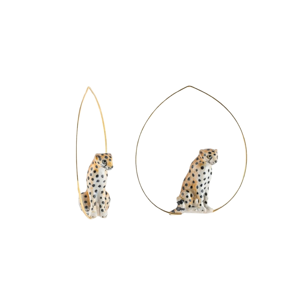 Buy Nach Bijoux Sitting Cheetah Earrings Online for Women | Free 3-Hour Delivery in Dubai | Boom & Mellow UAE