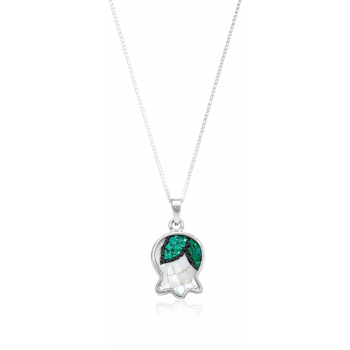 Galassia Jewellery Green Pomegranate Micro Mosaic Necklace