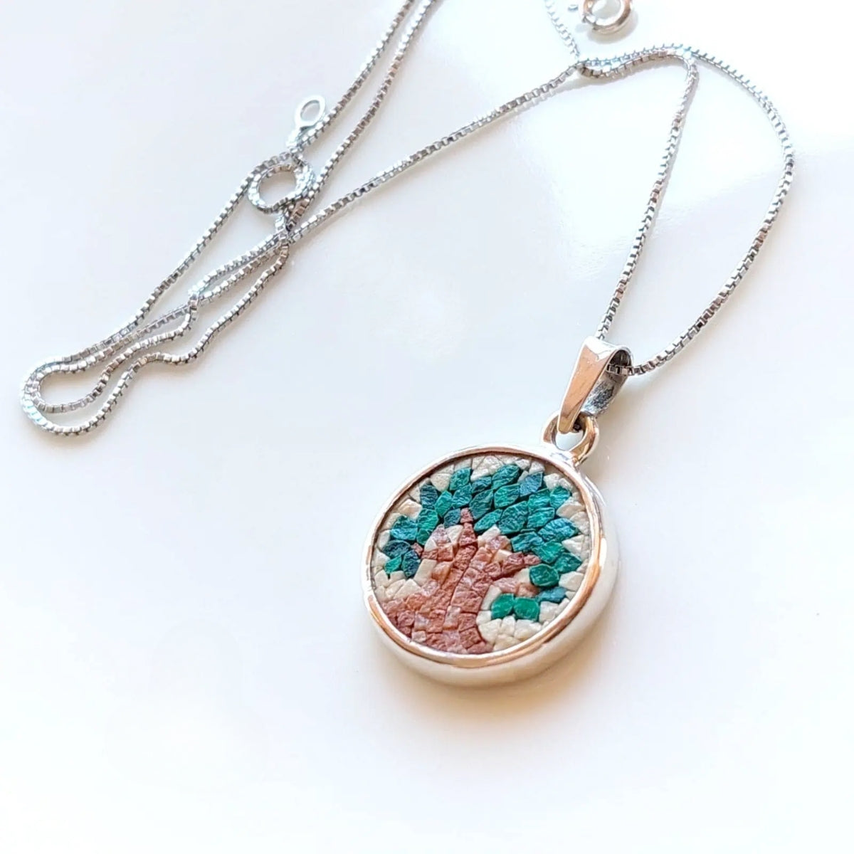 Galassia Jewellery Olive Tree Micro Mosaic Necklace