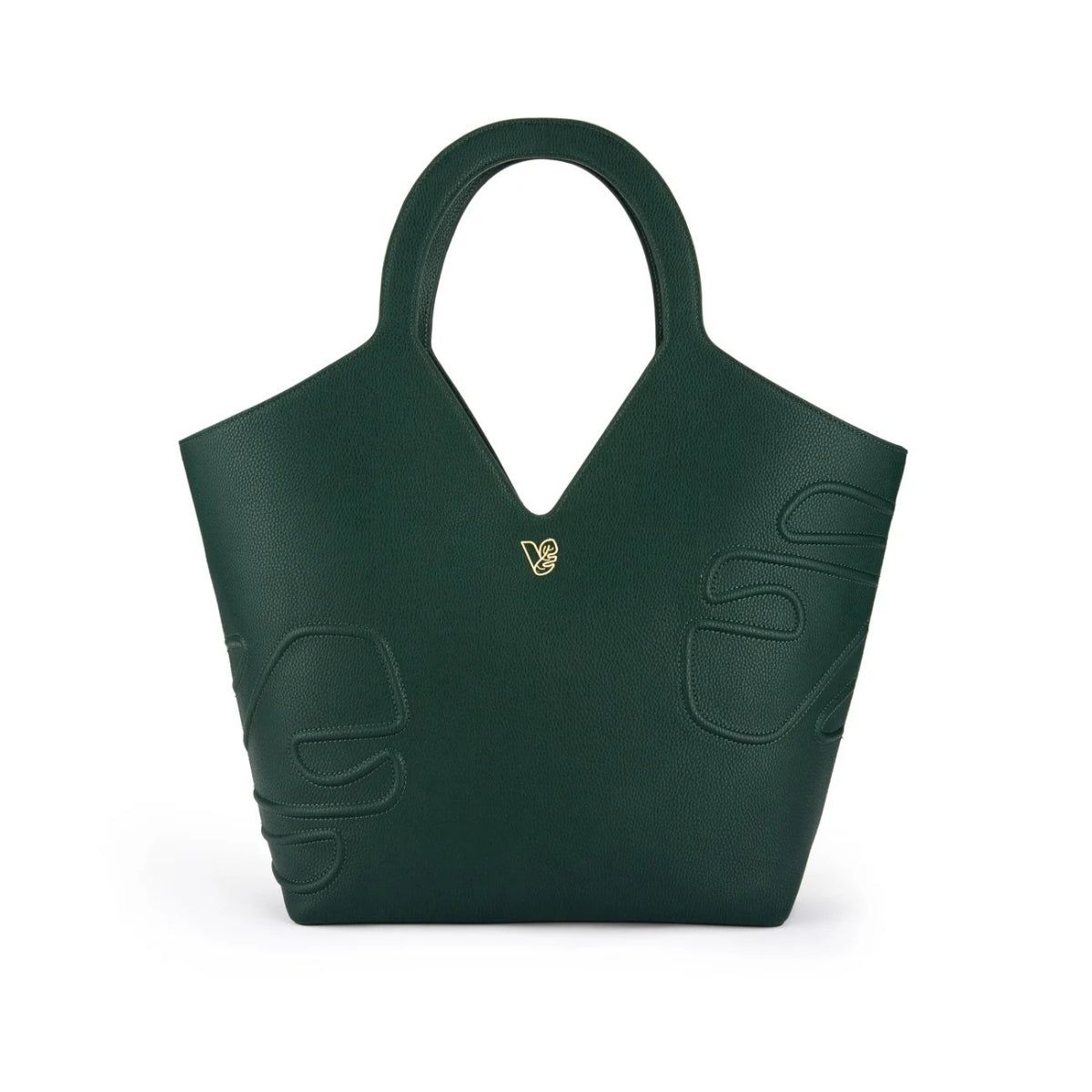 Bag by Veganologie in Pine Green Color Tote Bag. Made of Vegan Bamboo Leather.