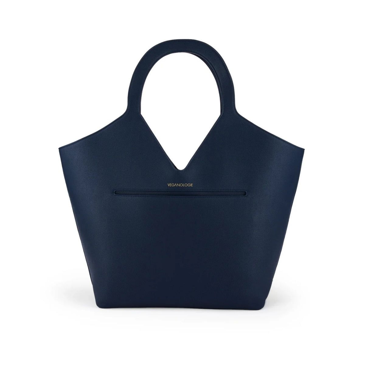 Bag by Veganologie in Blueberry Color Tote Bag. Made of Vegan Bamboo Leather.