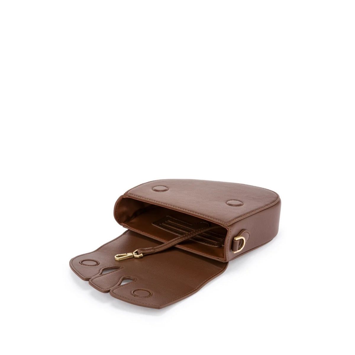 Bag by Veganologie in Chocolate Color Shoulder Bag. Made of Vegan Bamboo Leather.