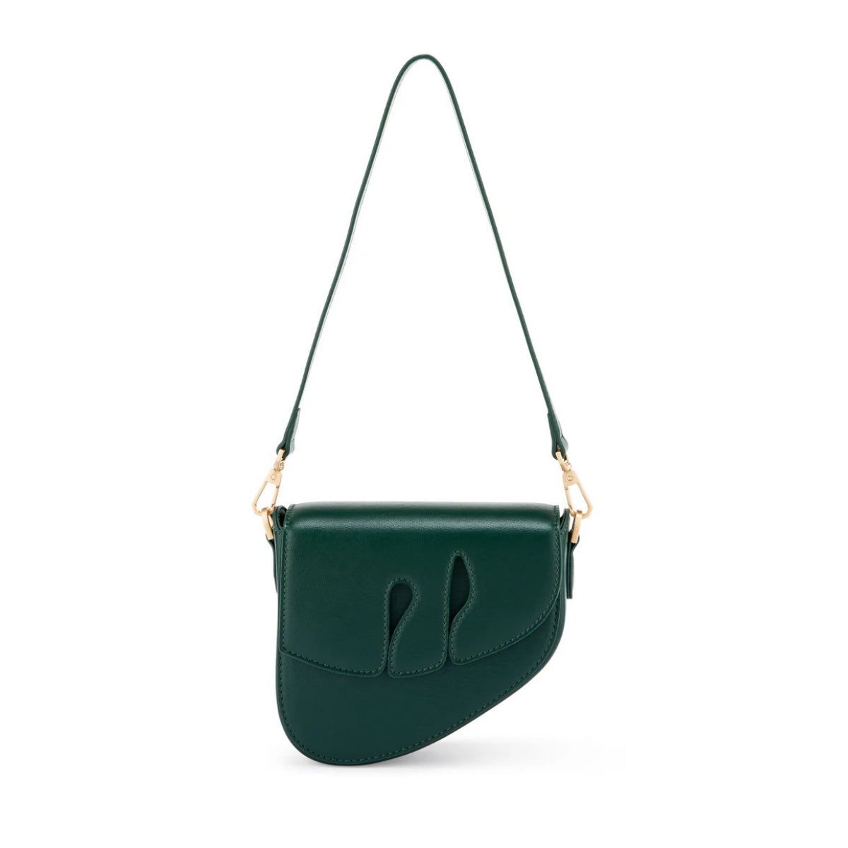 Bag by Veganologie in Pine Green Color Shoulder Bag. Made of Vegan Bamboo Leather.