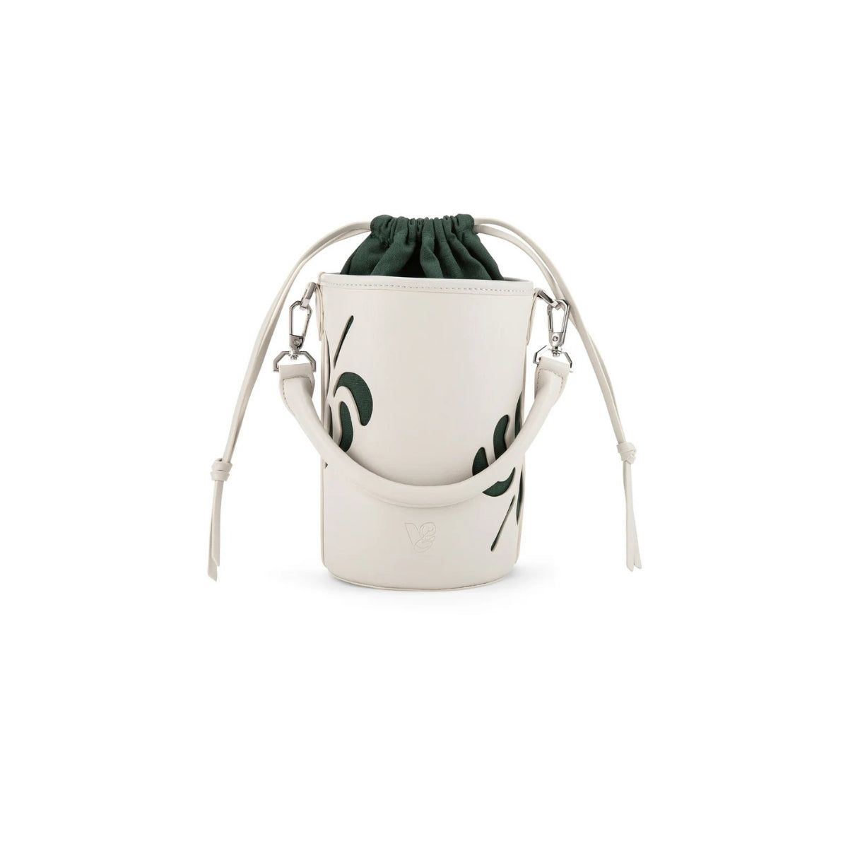 Bag by Veganologie in Vanilla Color Bucket Bag. Made of Vegan Bamboo Leather.