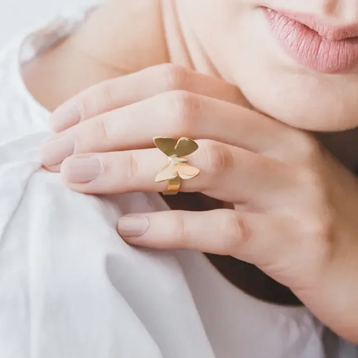 Lina Hernandez Butterfly Midi Adjustable Ring