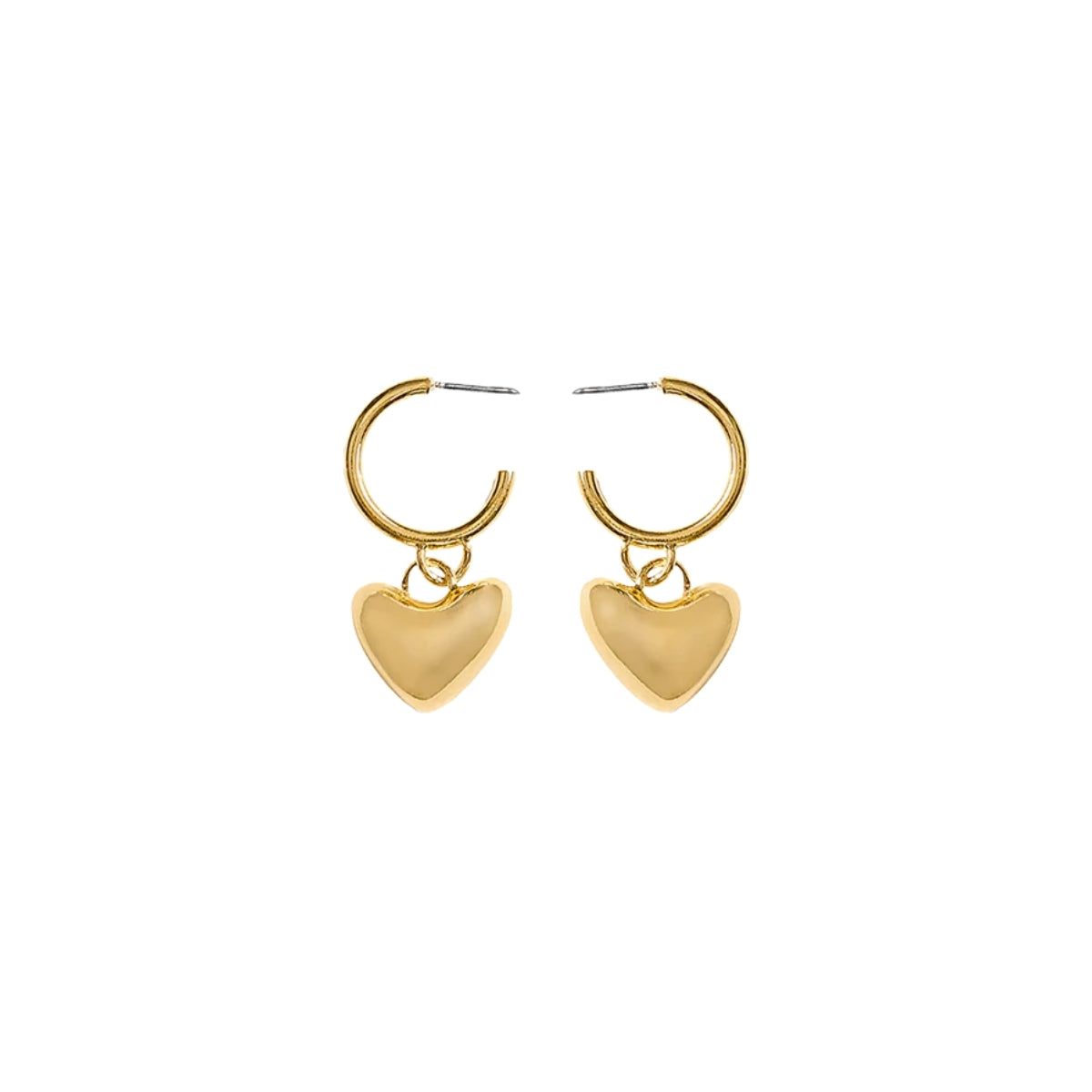 Lina Hernandez Latido Puffy Heart Hoop Earrings