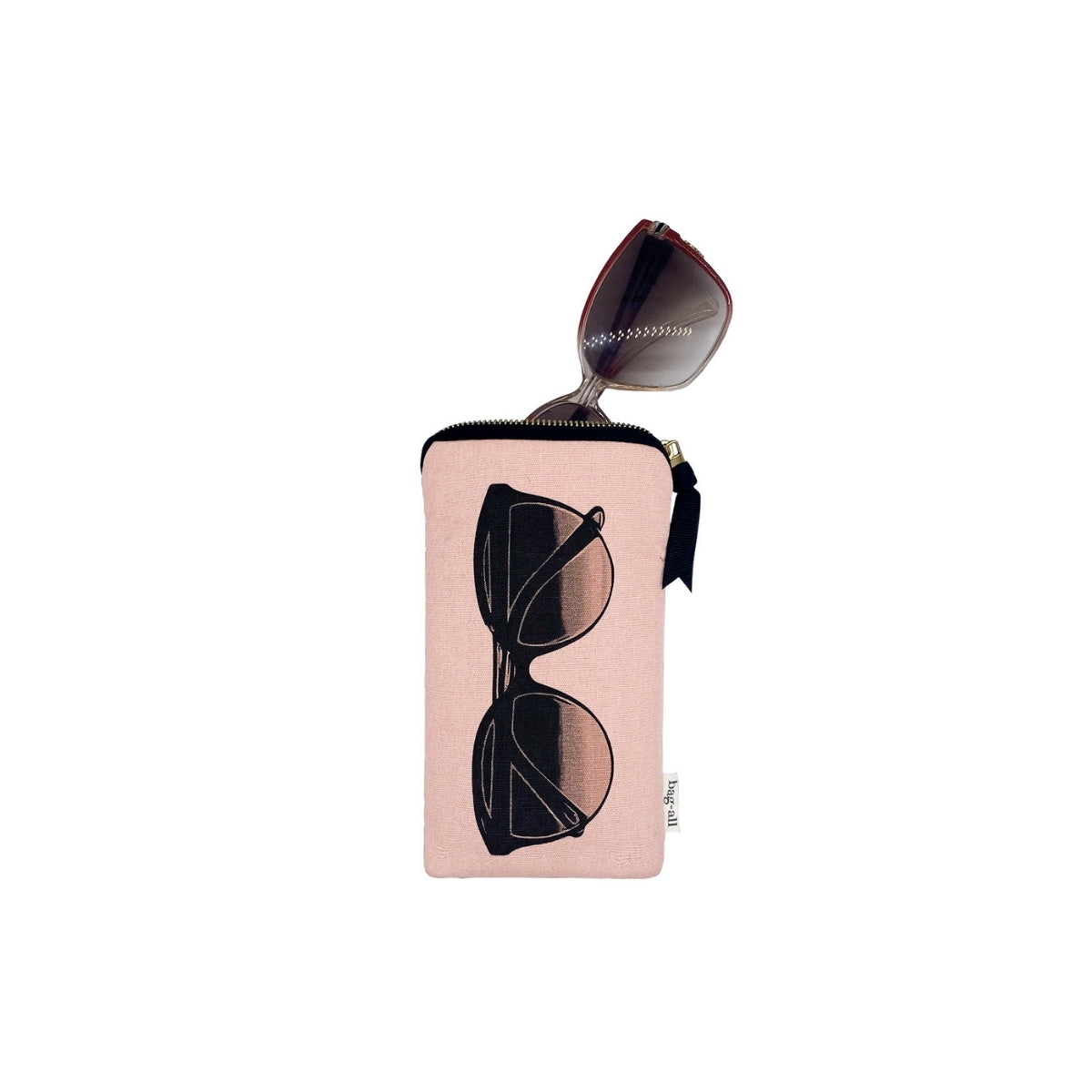 Bag-All Pink Blush Sunglasses Case with Slip Pocket