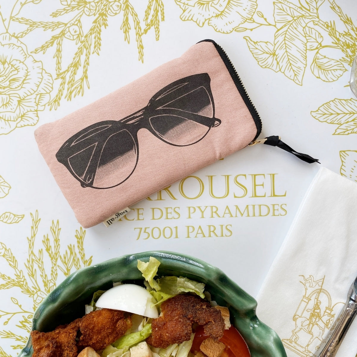 Bag-All Pink Blush Sunglasses Case with Slip Pocket