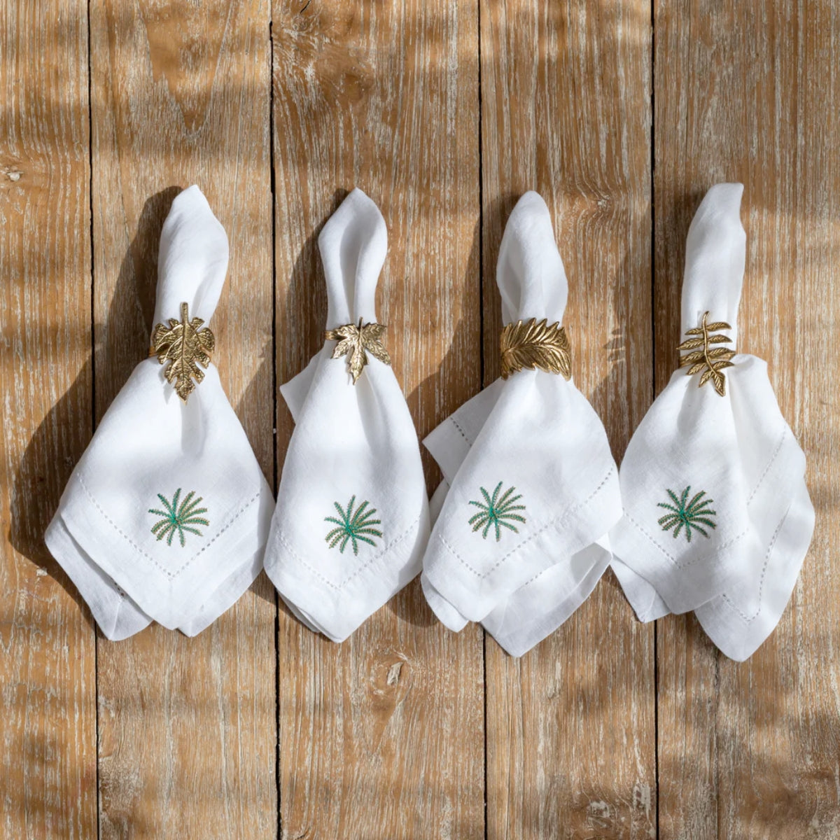 Firoze Linen Table Mats and Dinner Napkins Gift Set