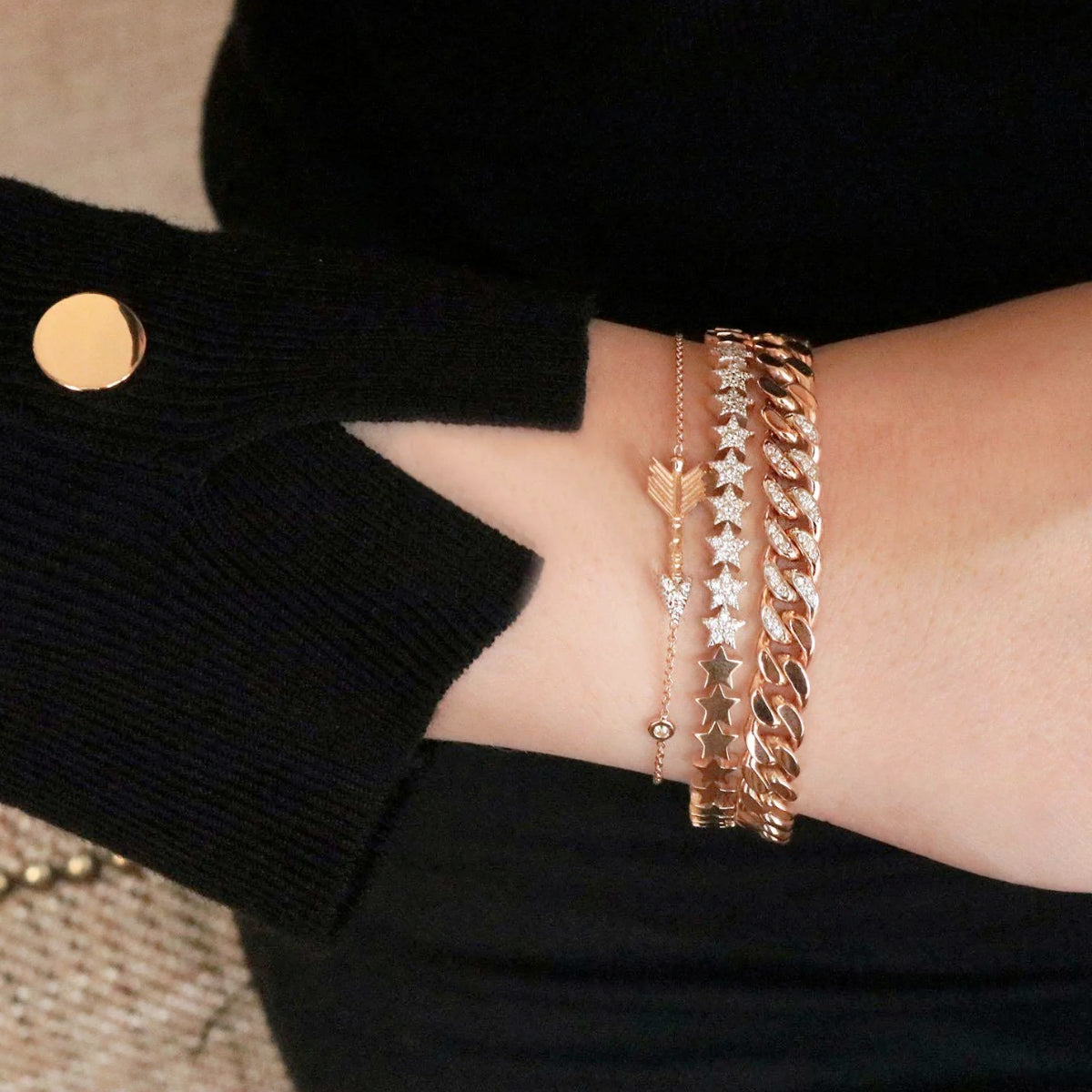Kismet by Milka 14k Rose Gold Maxi Arrow Bracelet