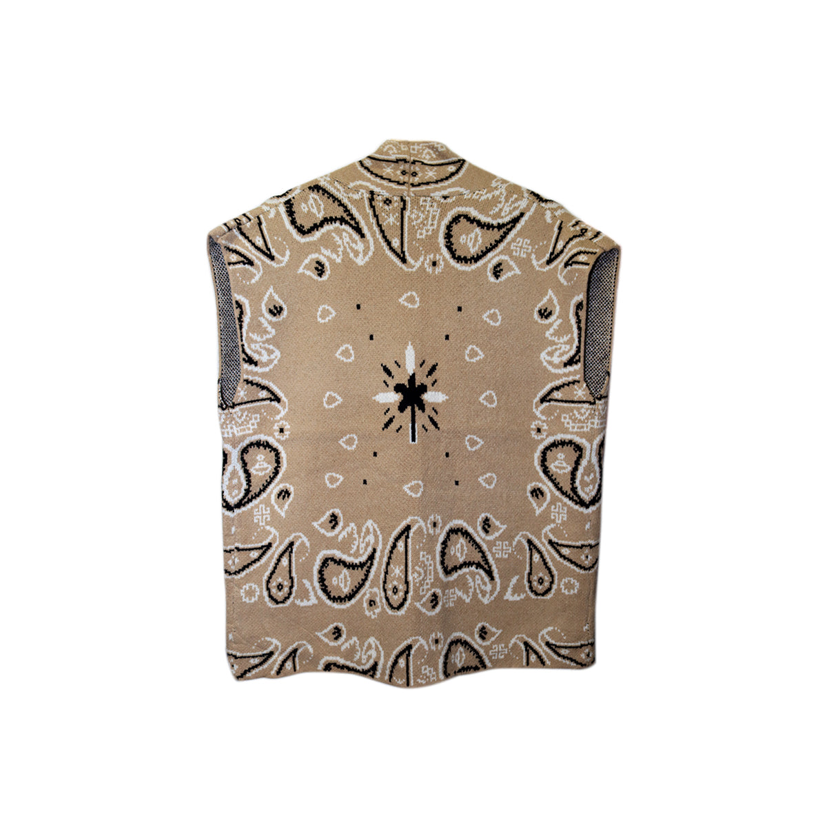 Beige Bandana Paisley Vest