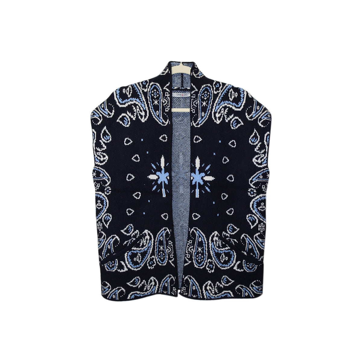 You & Eye Blue Bandana Paisley Vest