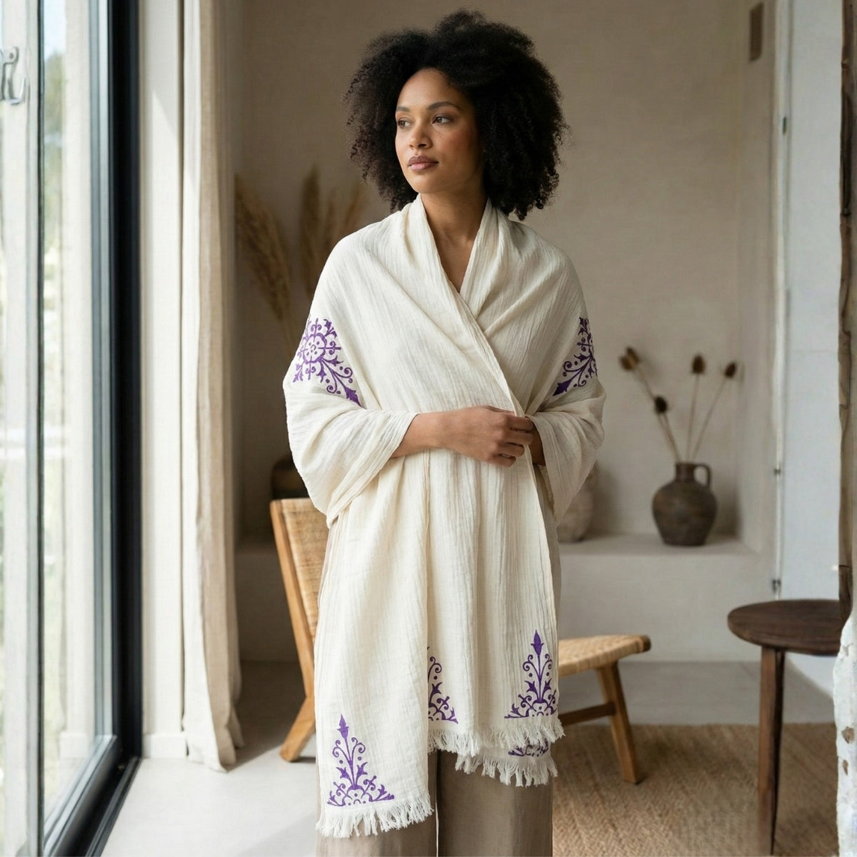 Zerla Studio Mandala Shawl