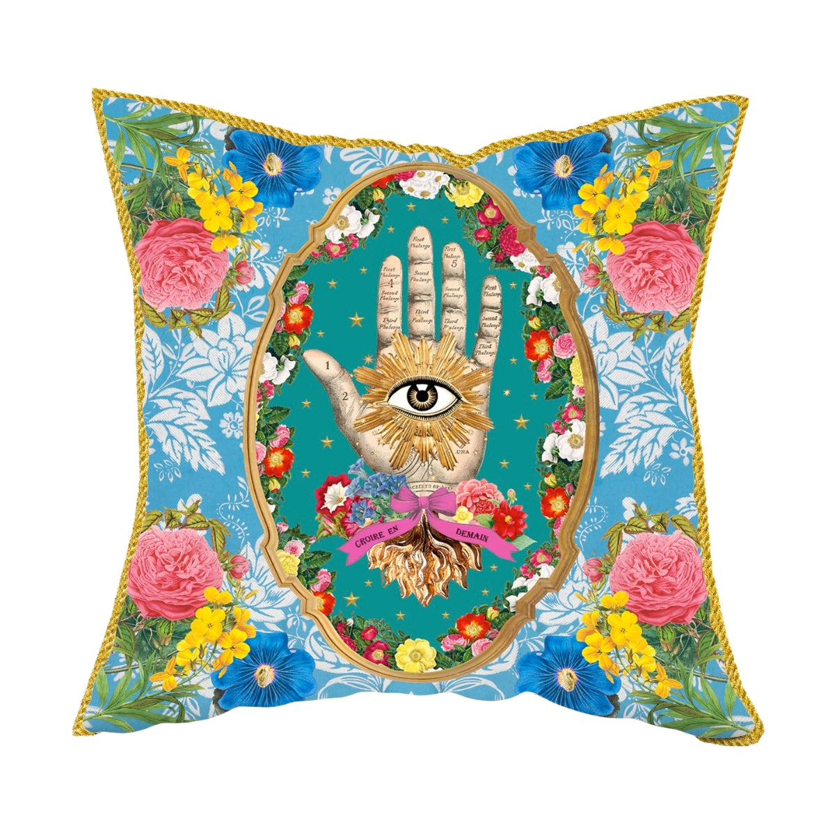 Mouchkine Jewelry Lucky Hand Cushion Cover