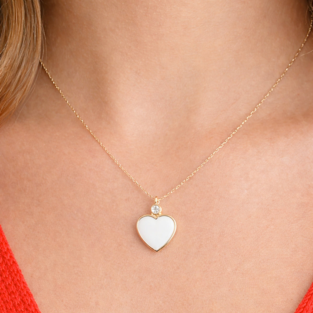 Alexa Jewelry 18k Gold White Rockstar Necklace