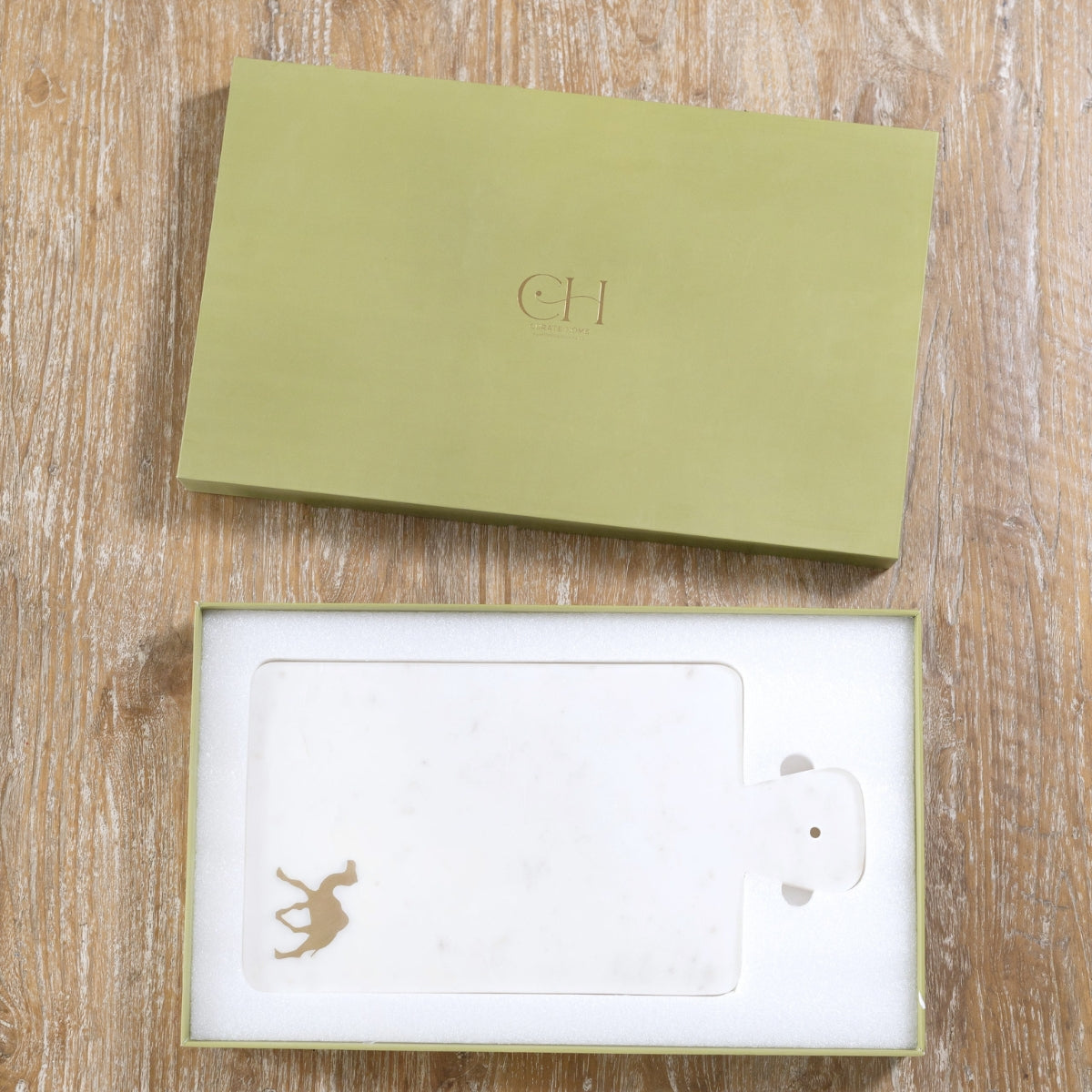 Curate Home Camel Marble Cheese Board and Knives Set