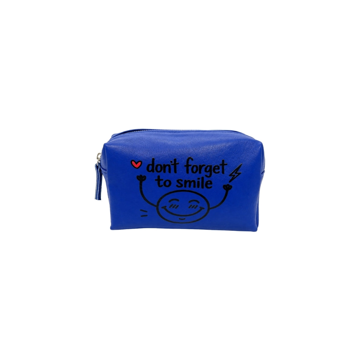 Joumana Dagher Don't Forget to Smile Blue Pouch