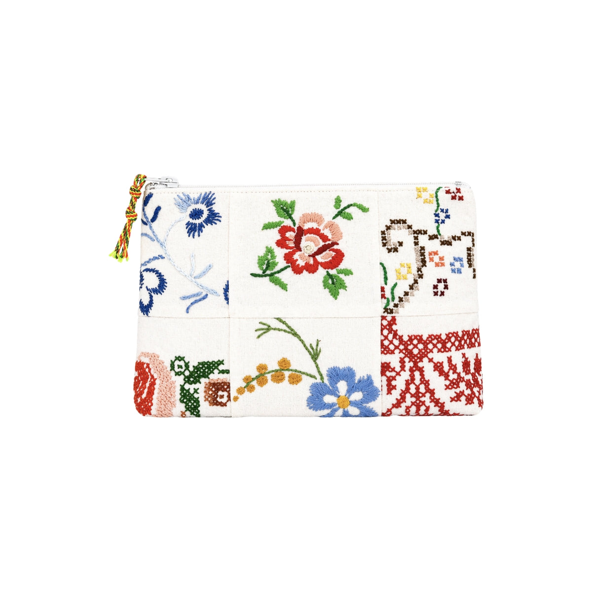 RELAX RE-LUX Soft Blossom Patch Embroidery Pouch