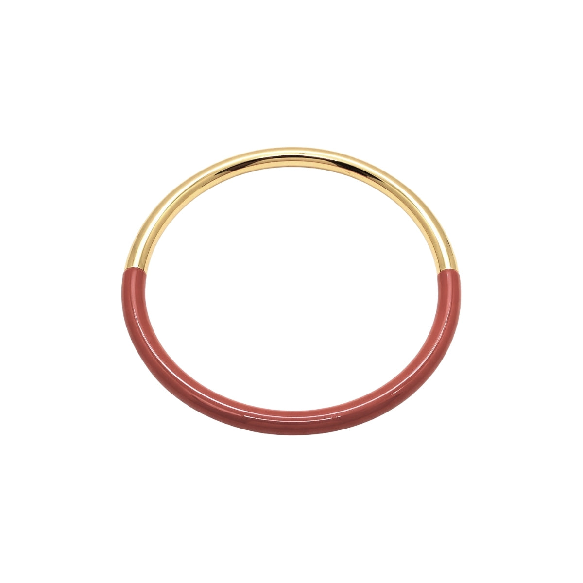 You & Eye Color Block Terracotta Enamel Bangle