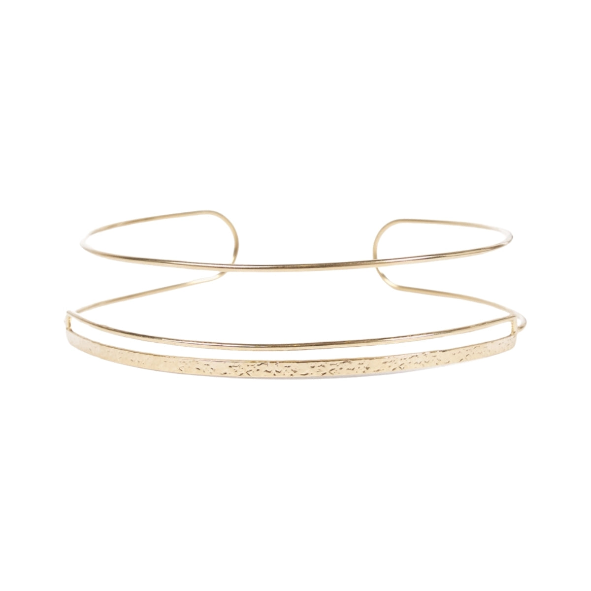 You & Eye Triple Strand Hammered Choker