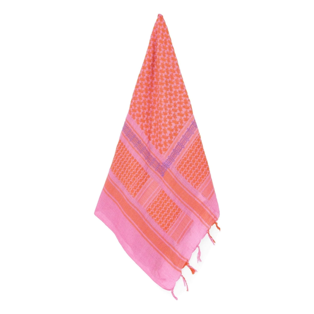 SEP Pink Mary Cotton Keffiyeh with Tassel